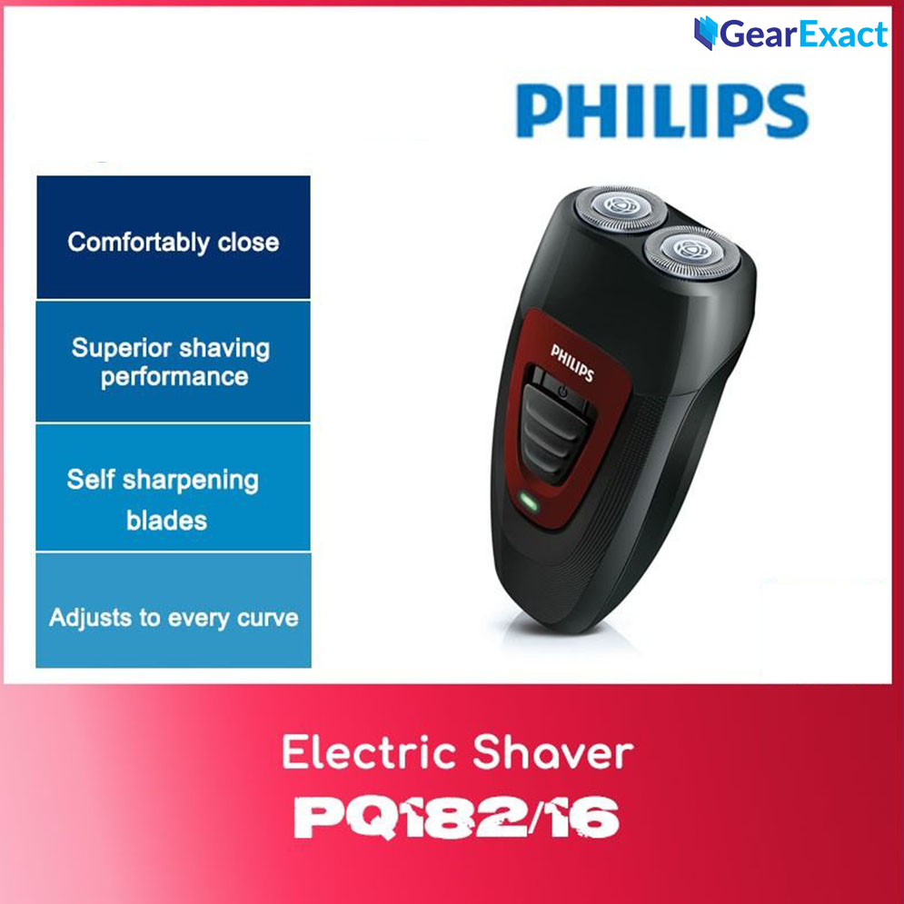 Philips PQ182/16 Rechargeable Twin Blades Rotary Shaver for Men