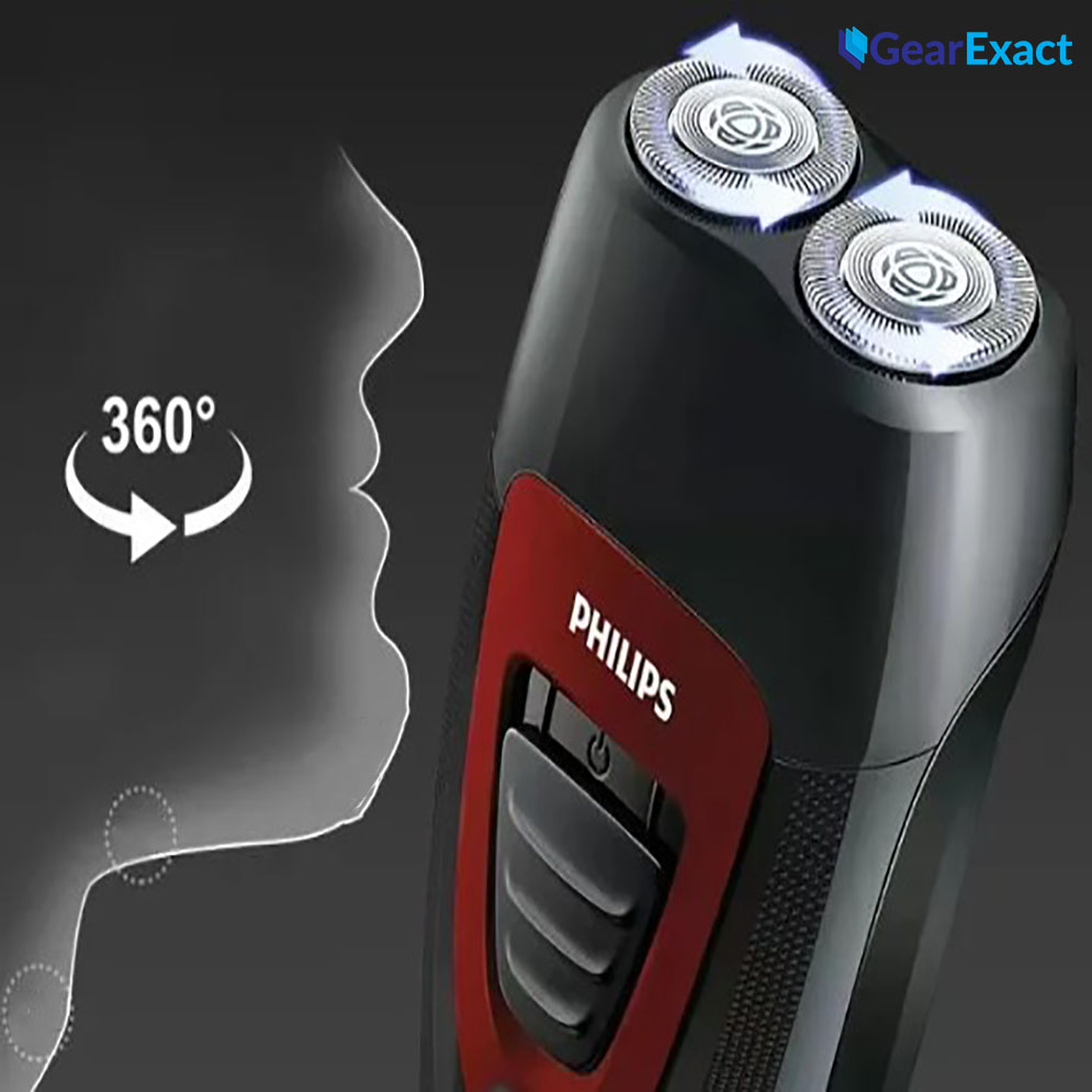 Philips PQ182/16 Rechargeable Twin Blades Rotary Shaver for Men